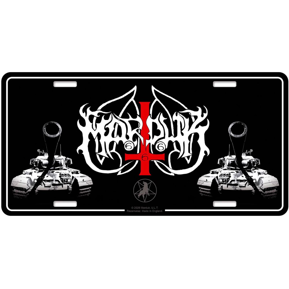 Marduk - Panzer Division Metallwand Zeichen - Schwarz